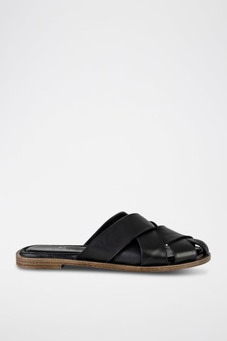Mules en cuir - Noir