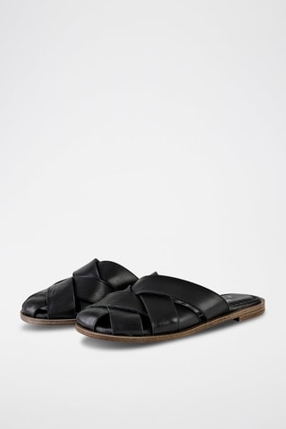 Mules en cuir - Noir