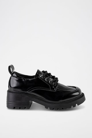 Gelakte Mocassins  Zwart - Zwart