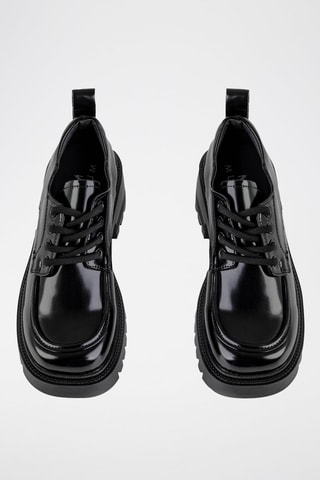 Gelakte Mocassins  Zwart - Zwart