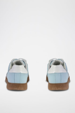 Sneakers - Blanc, bleu et marron