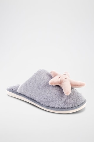 Pantoffels Camila Lichtgrijs  - Grijs, bruin en roze