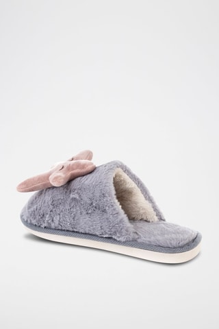 Pantoffels Camila Lichtgrijs  - Grijs, bruin en roze