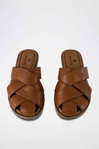 Mules en cuir - Marron
