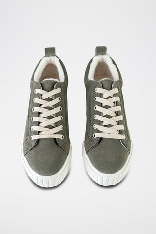 Platform Sneakers Donkergroen - Groen