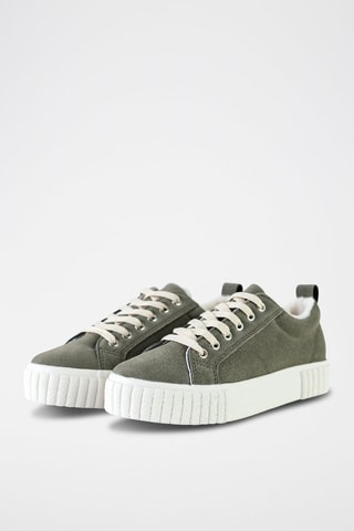 Platform Sneakers Donkergroen - Groen