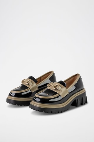 Mocassins  Zwart en Kaki - Zwart