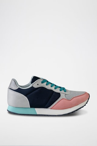 Sneakers Beige en Zwart - Grijs