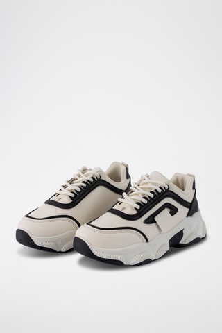 Baskets plateformes - Blanc et noir