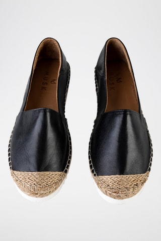 Espadrilles en cuir - Noir