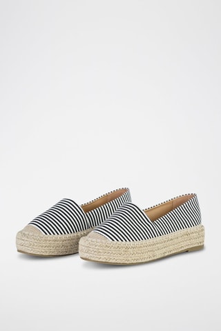 Platform Espadrilles Zwart en Wit - Grijs