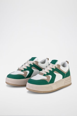 Platform Sneakers  Groen en Wit - Wit en groen