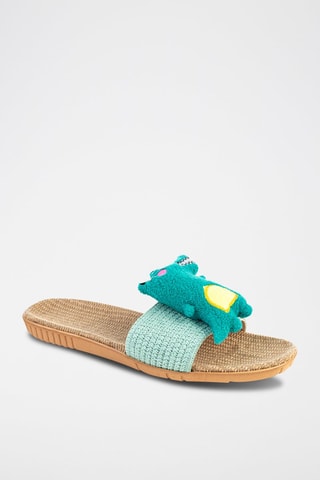 Pantoffels Scarlett  Turquoise - Groen
