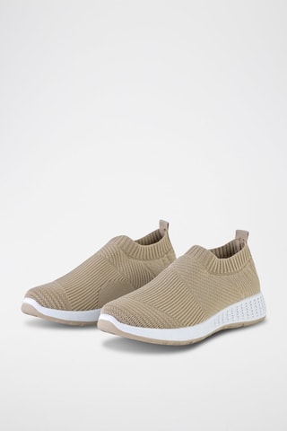 Sneakers compensées - Blanc et beige