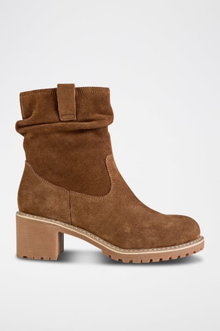 Nubuck Enkellaarzen Camel - Bruin