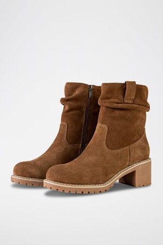 Nubuck Enkellaarzen Camel - Bruin