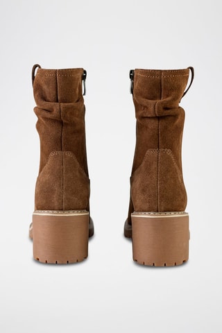 Nubuck Enkellaarzen Camel - Bruin
