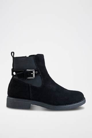 Nubuck Enkellaarzen Zwart - Zwart