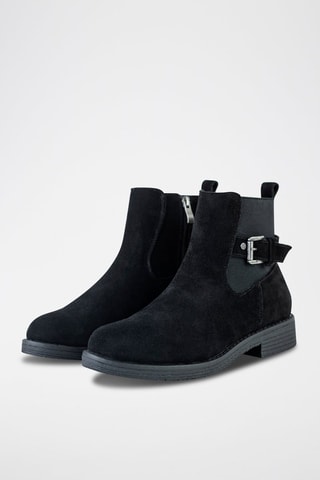 Nubuck Enkellaarzen Zwart - Zwart