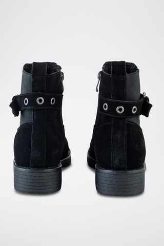 Nubuck Enkellaarzen Zwart - Zwart