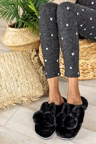 Gevoerde Slippers Parker Zwart - Zwart