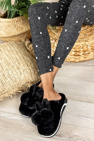 Gevoerde Slippers Parker Zwart - Zwart