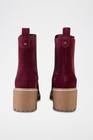 Nubuck Chelsea Boots Bordeauxrood - Rood
