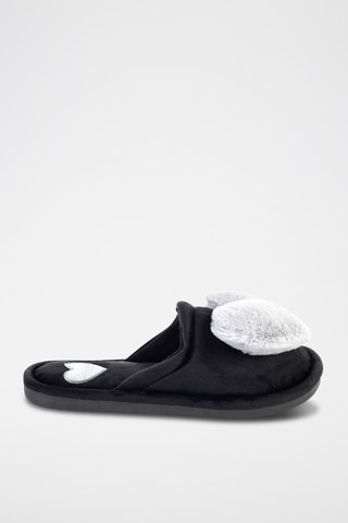 Pantoffels Charlotte Zwart - Zwart