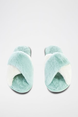 Gevoerde Muiltjes Emery Turquoise - Blauw