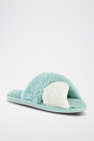 Gevoerde Muiltjes Emery Turquoise - Blauw