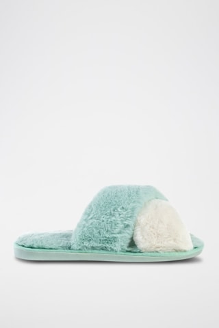 Gevoerde Muiltjes Emery Turquoise - Blauw