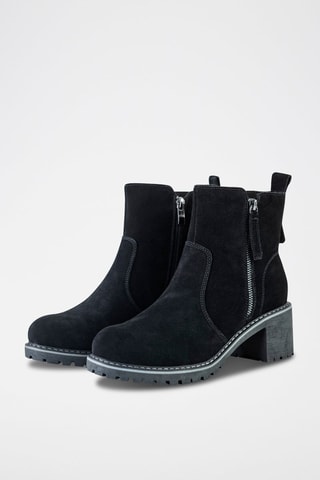 Nubuck Enkellaarzen Zwart - Zwart