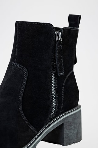 Nubuck Enkellaarzen Zwart - Zwart