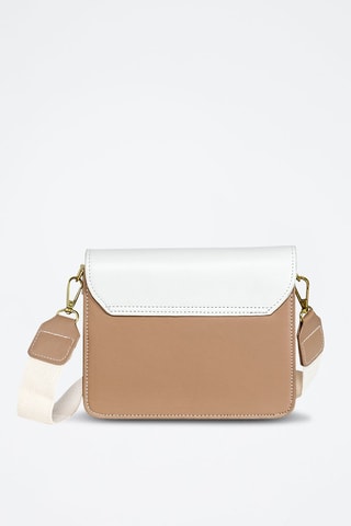 Schoudertas - Wit en Beige - Beige en wit