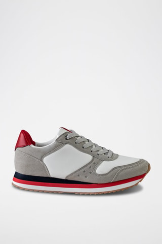 Wedge Sneakers Wit en Grijs - Grijs