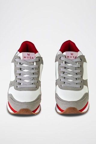 Wedge Sneakers Wit en Grijs - Grijs