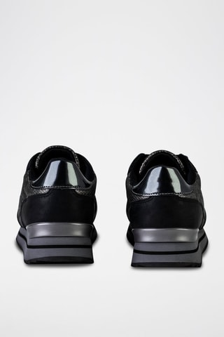 Wedge Sneakers Zwart en Zilverkleurig - Zwart