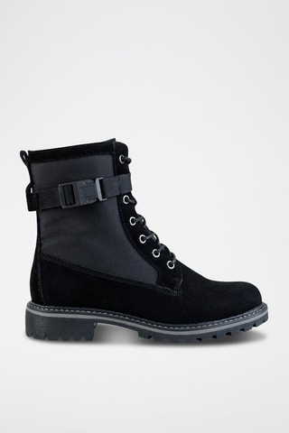 Nubuck Enkellaarzen Zwart - Zwart