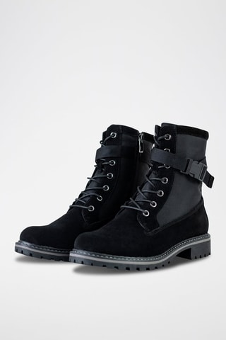Nubuck Enkellaarzen Zwart - Zwart
