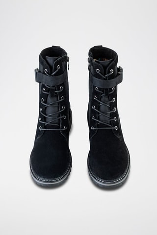 Nubuck Enkellaarzen Zwart - Zwart