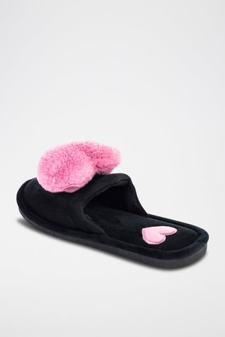 Pantoffels Charlotte  Zwart en Roze - Zwart en roze