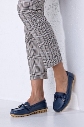 Mocassins - Beige et bleu
