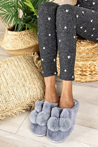 Gevoerde Slippers Parker Grijs - Grijs