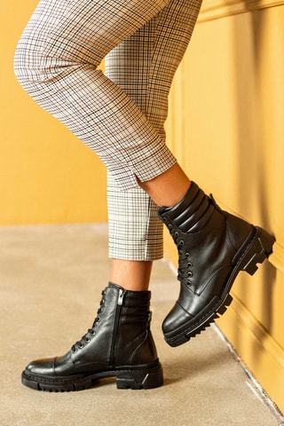 Leren Boots Zwart - Zwart