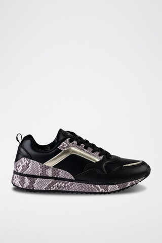 Wedge Sneakers Zwart en Grijs - Zwart