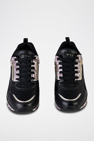 Wedge Sneakers Zwart en Grijs - Zwart