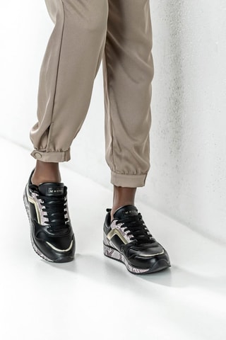 Wedge Sneakers Zwart en Grijs - Zwart