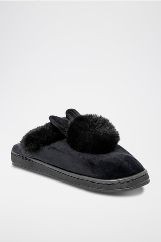 Gevoerde Muiltjes Emery Zwart - Zwart