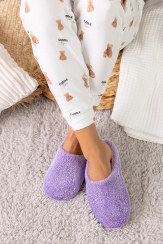 Pantoufles fourrées Lana - Violet