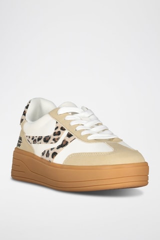 Sneakers Oleopar - Wit en beige